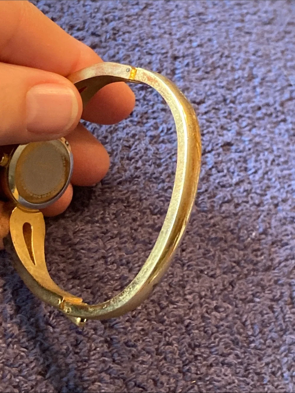 Gold-Tone Crystal Ladies Watch Blue Dial Runs Perfectly